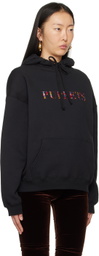 Puppets and Puppets Black Crystal-Cut Hoodie