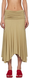 Gimaguas Beige Fortuna Midi Skirt
