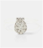 Persée Floating 18kt white gold ring with diamond