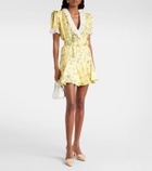 Rodarte Satin and broderie anglaise minidress
