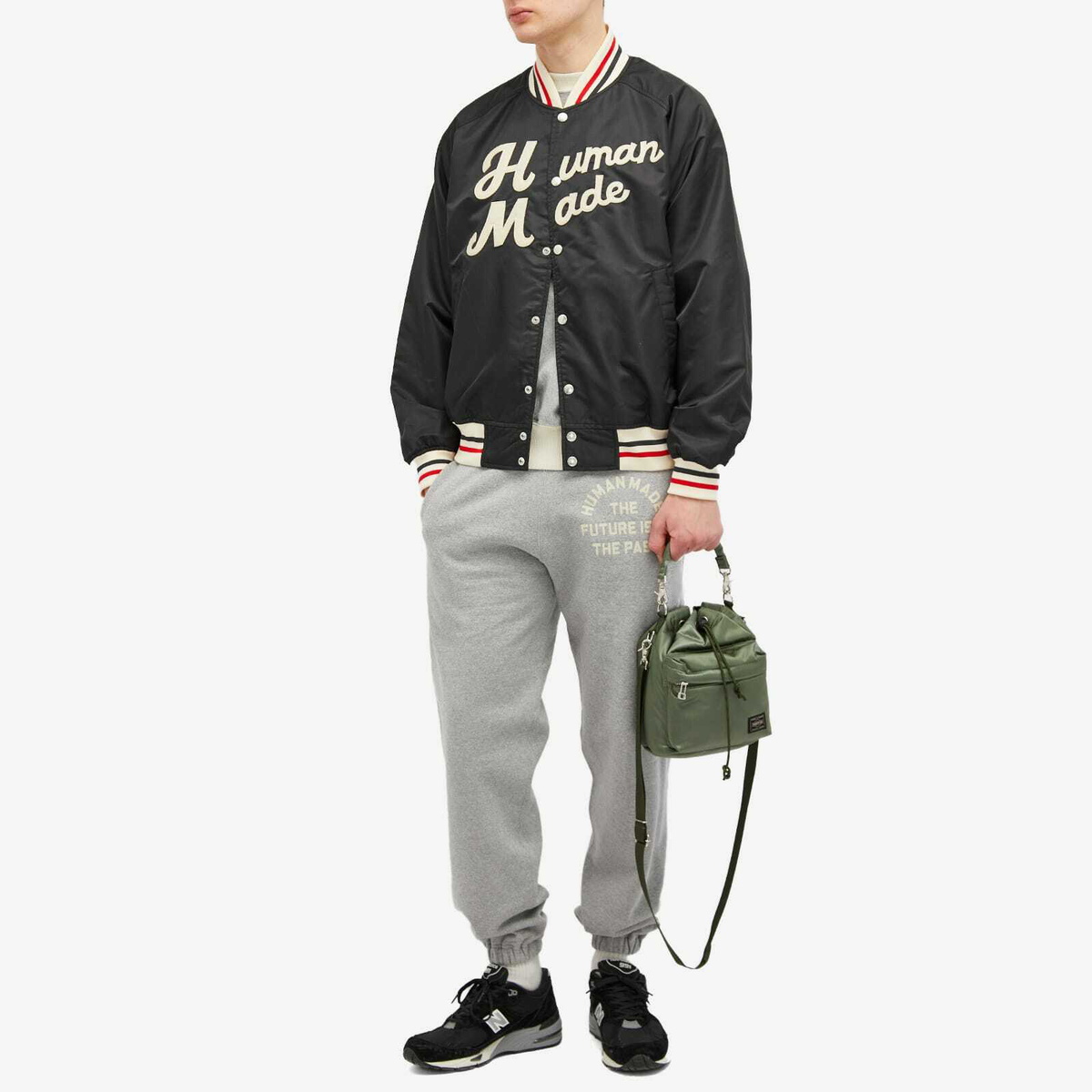 Human Made Men's Nylon Stadium Jacket in Black Human Made