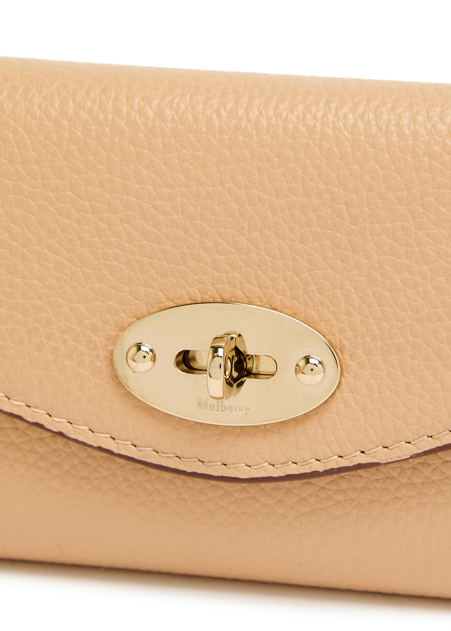 Mulberry Darley Folded Grained Leather Wallet - Beige - One Size