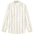 Gucci Men's Horsebit Vacation Shirt in Ivory