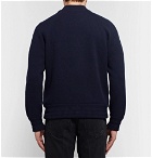 Berluti - Suede-Panelled Wool and Cashmere-Blend Bomber Jacket - Men - Midnight blue