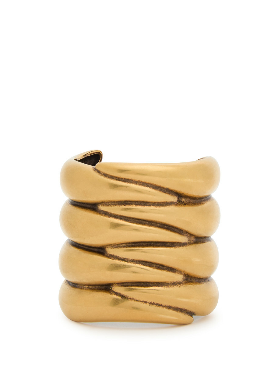 Khaite Cyclone Antique Sculpted 18kt Gold-plated Cuff - One Size