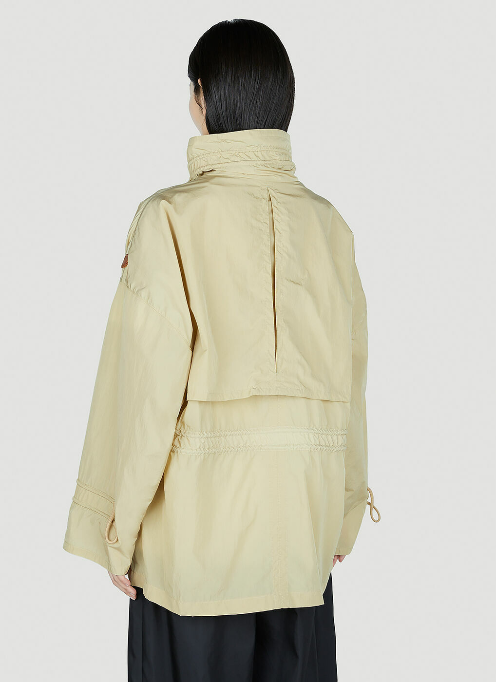 【希少】MONCLER リブ編み ウール パファージャケット ベージュ レディース】LAICHEFUR SHORT PARKA -ライチファー- | MONCLER