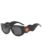 Casablanca Men's Wave Sunglasses in Black/Gold