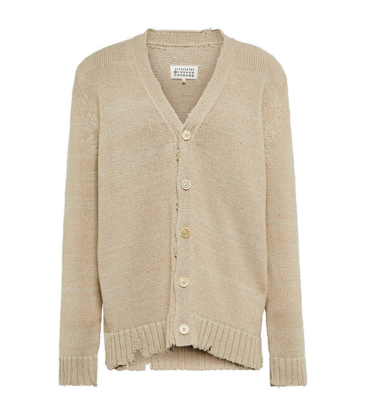 Photo: Maison Margiela - Cotton blend distressed cardigan