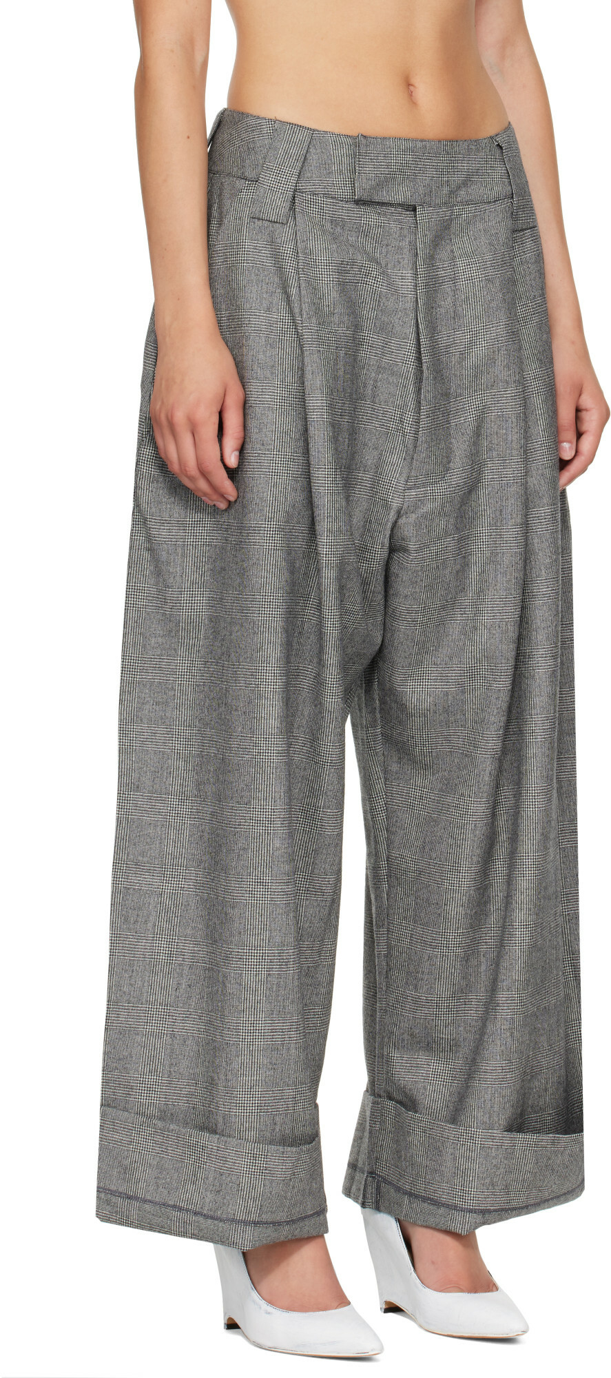 VAQUERA Gray Wool Baby Trousers