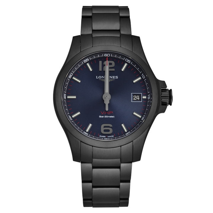 Photo: Longines Conquest V.H.P. Quartz Blue Dial Mens Watch L3.716.2.96.6