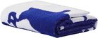 Burberry Navy & White Split EKD Hand Towel