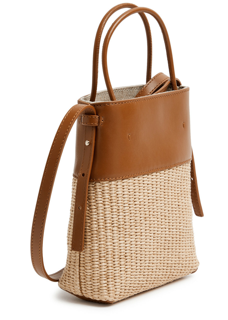 VIP価格.Chloe BROWN RAFFIA トート 関税送料込み Chloé Brown x Mifuko Raffia Tote Bag Pony-style calfskin ref