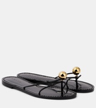 Amanu Malawi embellished leather thong sandals