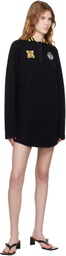 Off-White Black Sporty Polo Sweat Minidress