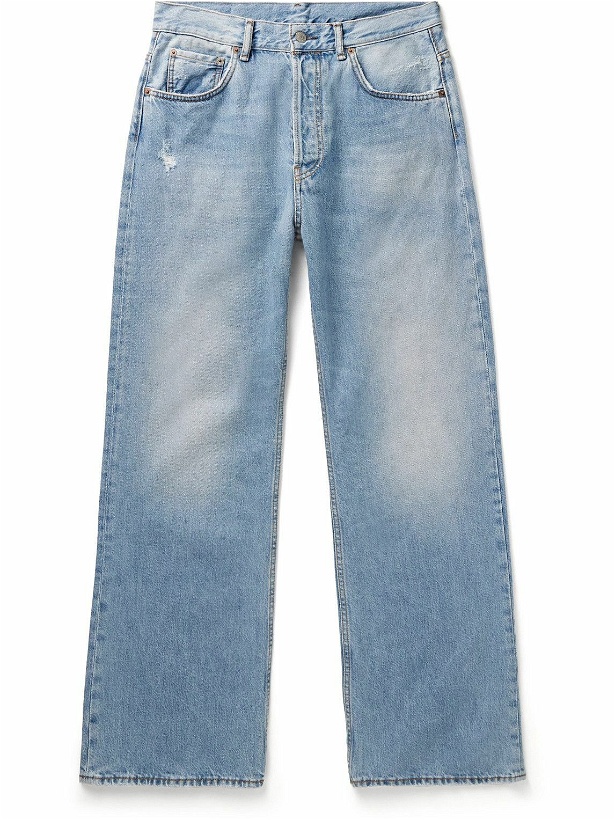 Photo: Acne Studios - 2021M Flared Distressed Jeans - Blue