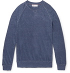 Brunello Cucinelli - Slim-Fit Linen and Cotton-Blend Sweatshirt - Blue