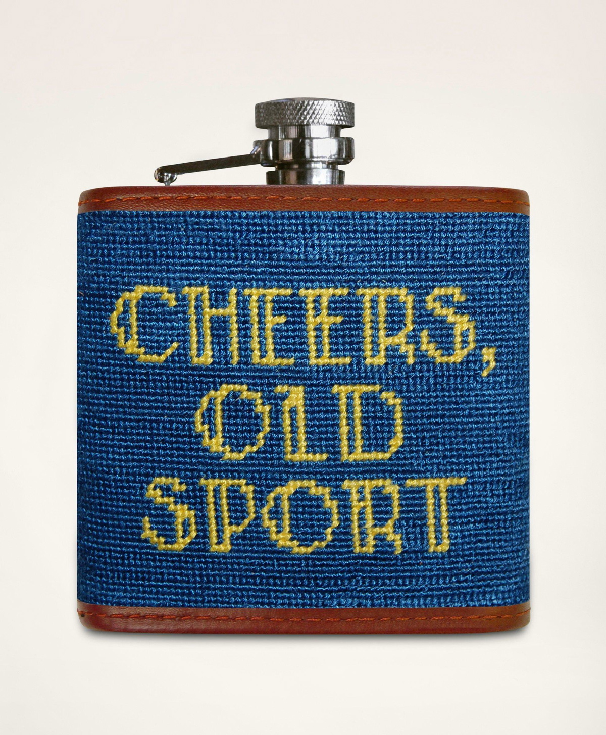 Photo: Brooks Brothers Men's Smathers & Branson Stainless Steel Needlepoint Flask Shoes