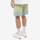 Versace Men's All Over Print Shorts in Light Blue