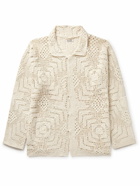 BODE - Crocheted Cotton Shirt - Neutrals