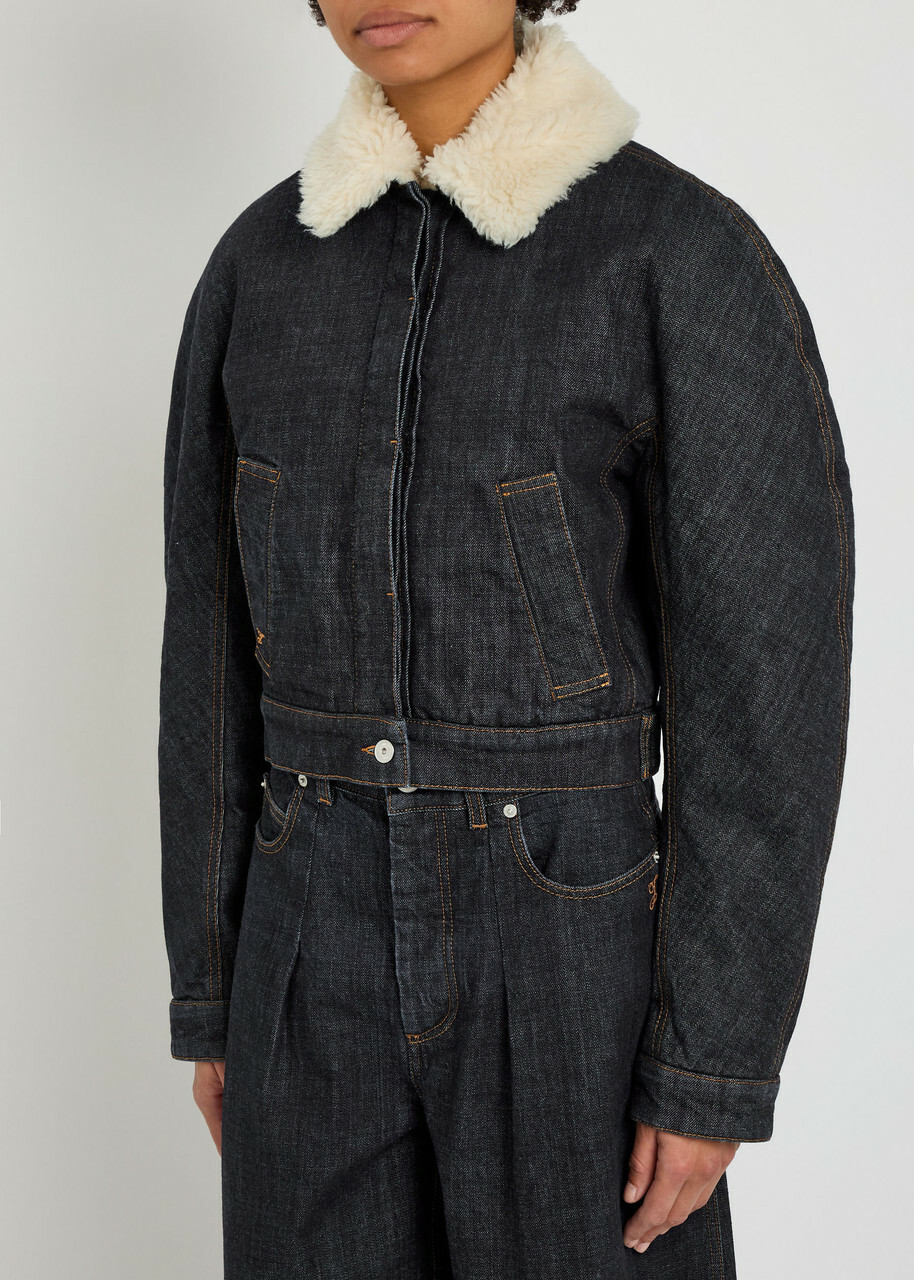 Jacquemus Le Bomber De De-nîmes Denim Jacket Navy