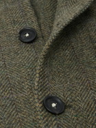 Massimo Alba - Bali Herringbone Wool Coat - Green
