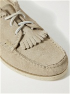 Yuketen - Textured-Leather Kiltie Derby Shoes - Neutrals