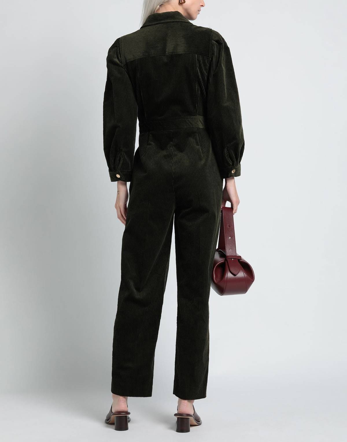 Sandro Womens Jumpsuit Military in Green