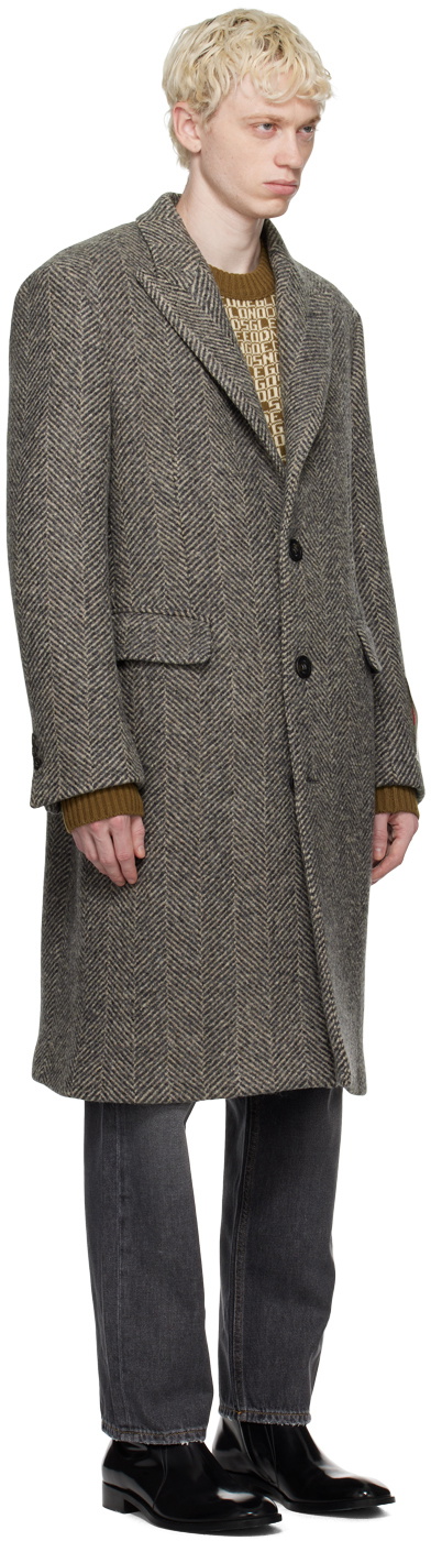Golden Goose Gray Single-Breasted Coat