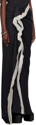 Dries Van Noten Gray Draped Maxi Skirt