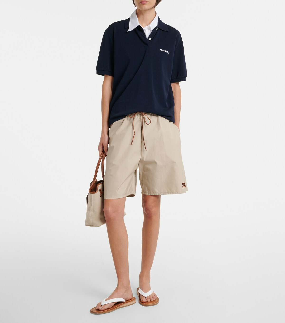 Miu Miu Cotton-blend Bermuda shorts