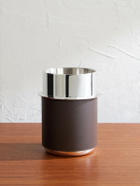 Brunello Cucinelli - Leather-Trimmed Silver-Plated Glacette
