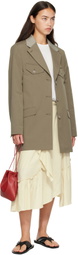 YMC Yellow Draped Midi Skirt
