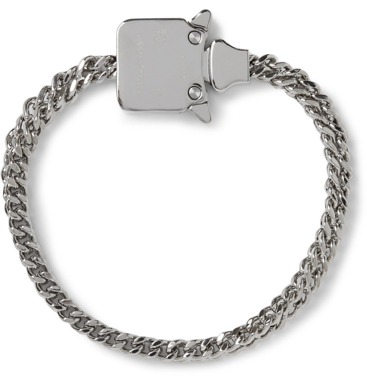 Photo: 1017 ALYX 9SM - Mini Cubix Silver-Tone Chain Bracelet - Silver