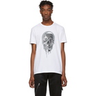 Alexander McQueen White Metallic Skull T-Shirt