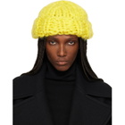 ISSEY MIYAKE Yellow November Silk Mohair Beanie