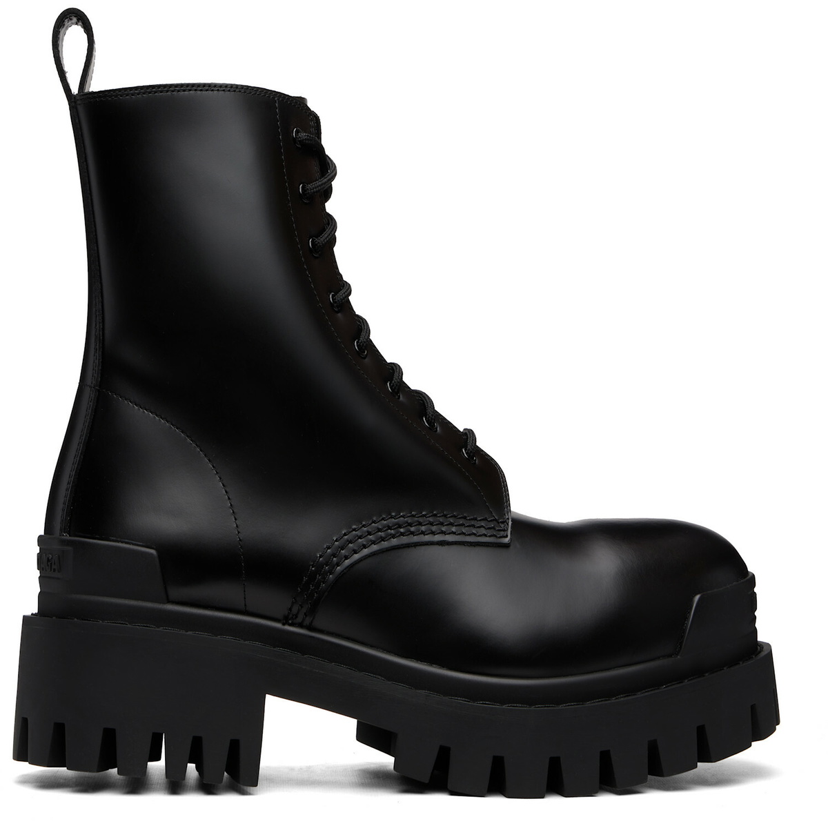 Balenciaga Black Strike Zip Boots