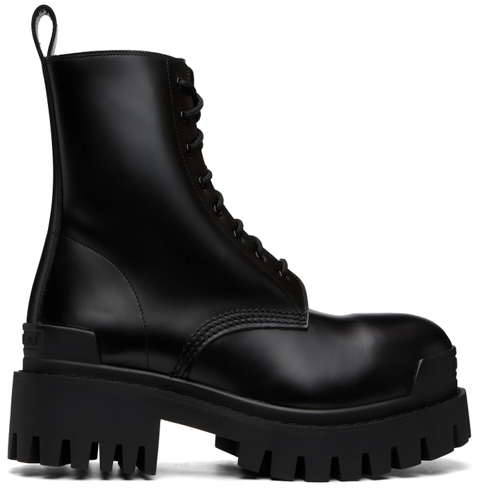 Photo: Balenciaga Black Strike Zip Boots