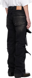 Y/Project Black Velcro Multi Panel Jeans