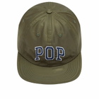 Pop Trading Company Men's Arch Logo Six Panel Cap in Olive 