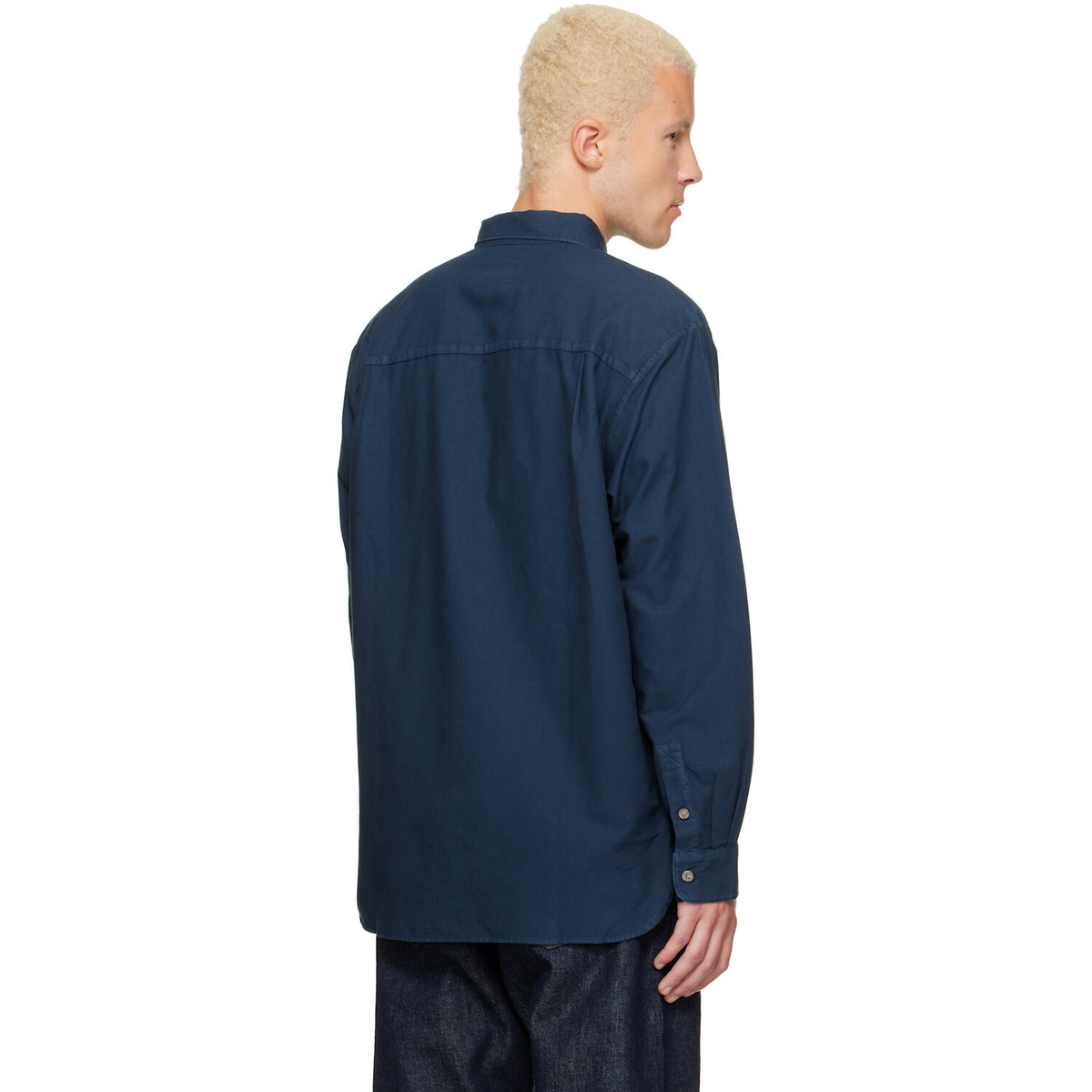 A.P.C. Blue Mateo Logo Shirt