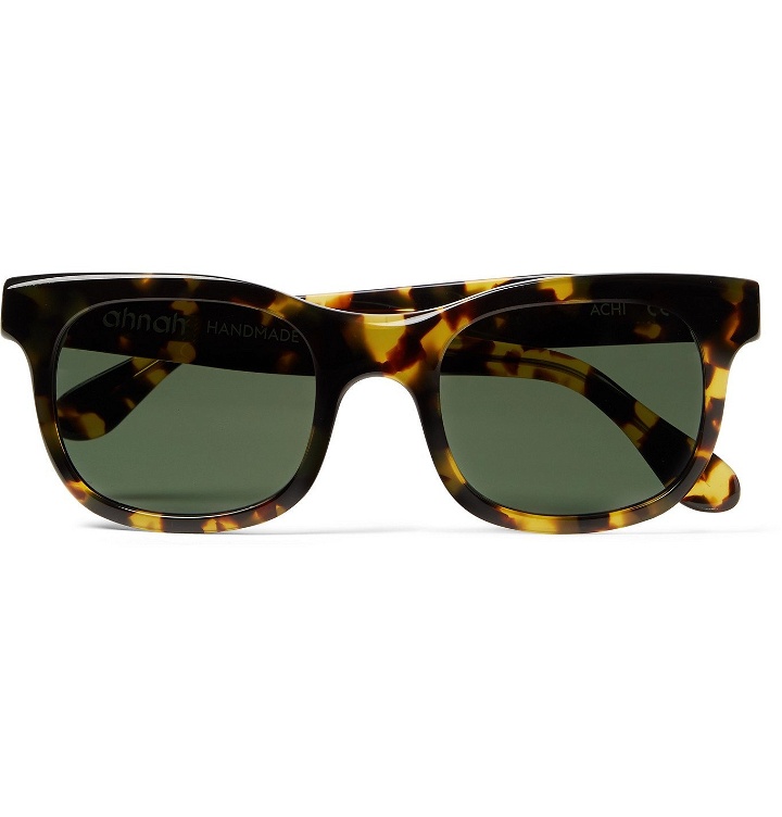 Photo: ahnah - Achi Square-Frame Tortoiseshell Bio-Acetate Sunglasses - Tortoiseshell