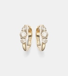 Ileana Makri Rivulet Small 14kt gold hoop earrings with diamonds
