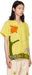 HARAGO Yellow Appliqué Shirt