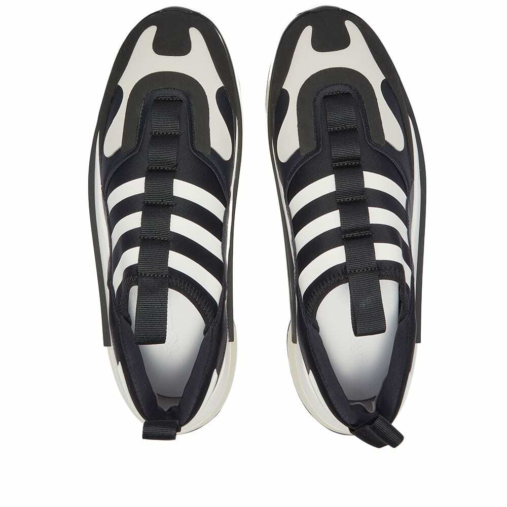 Y-3 Men's Qisan Cozy Sneakers in Black/White/Chalk Y-3