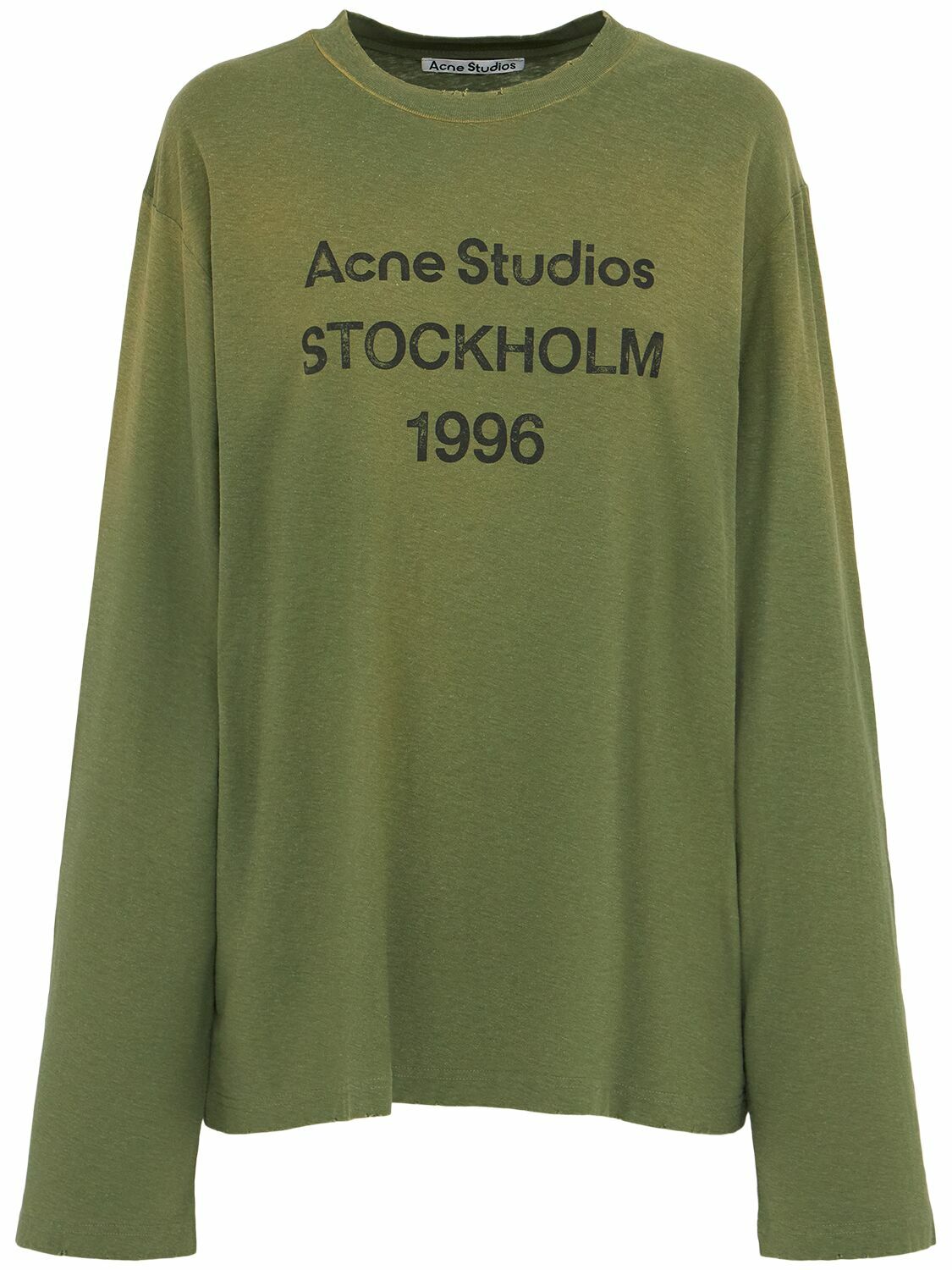 【Acne Studios】ロゴコットンアンド hempジャージTシャツ Acne Studios Logo cotton and hemp jersey T-shirt Acne Studios