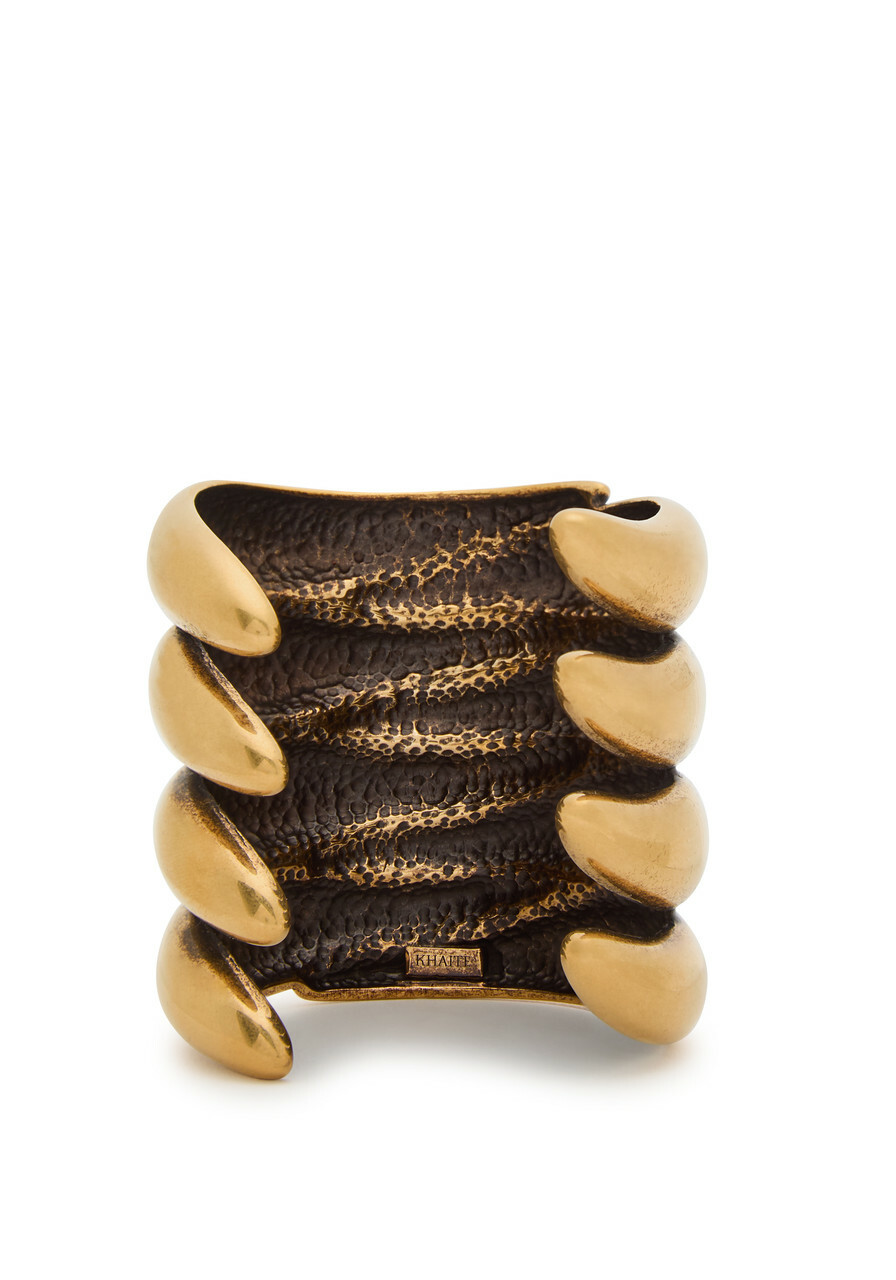 Khaite Cyclone Antique Sculpted 18kt Gold-plated Cuff - One Size