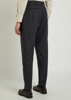 Officine Générale Hugo Belted Tapered-leg Trousers Navy