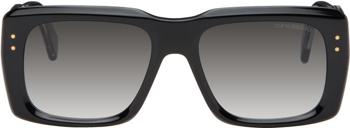 Photo: Cutler and Gross Black 1418 Rectangle Sunglasses