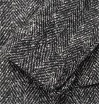 Rubinacci - Slim-Fit Double-Breasted Herringbone Virgin Wool Coat - Men - Gray