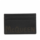 Alexander McQueen Men's Graffiti Logo Card Holder in Black/Khaki